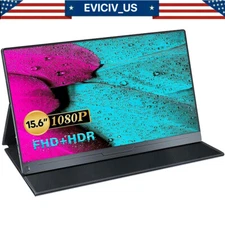 15.6'' Portable Monitor 1080P Type C IPS Display Screen For HDMI Laptop Phone PC