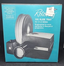 VINTAGE SAWYERS ROTOTRAY 100 SLIDE TRAY NEW OLD STOCK SEALED 2x2 SLIDES #6214