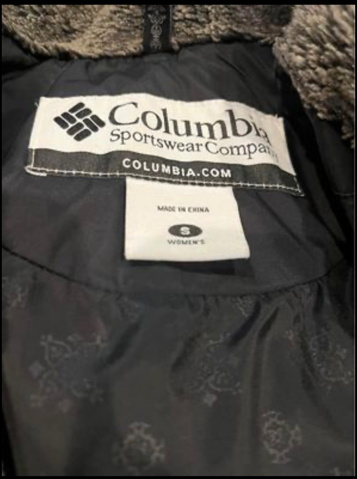 columbia long coat with hood