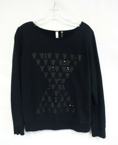 ADIDAS x SELENA GOMEZ NEO LABEL Black Long Sleeve Sweatshirt W/ Studs - L |  eBay