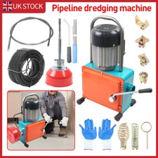Drain Cleaner Pipe Cleaning Machine Sewer Dredge With 16mm Drill Bit Set 1000W