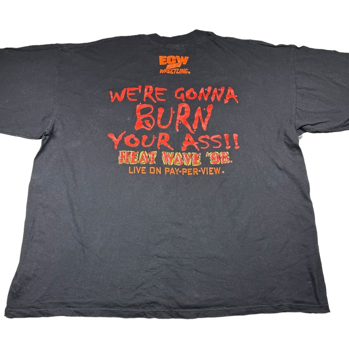 Vintage OG 90s ECW Heat Wave PPV 1998 T-Shirt Sz XXL WWF WWE WCW 
