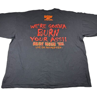 Vintage OG 90s ECW Heat Wave PPV 1998 T-Shirt Sz XXL WWF WWE WCW 