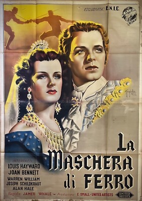 LA MASCHERA DI FERRO-Manifesto affiche originale-4F-Joan Bennett-(Gargiulo)-1939