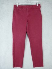 Old Navy Womens Size 6 28x25 Wine Red Pixie Skinny Leg High Rise Pants