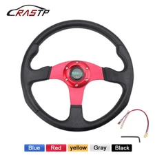 Aluminum RASTP 13” 340mm Universal 6 Bolt Racing Drifting Sport Steering Wheel