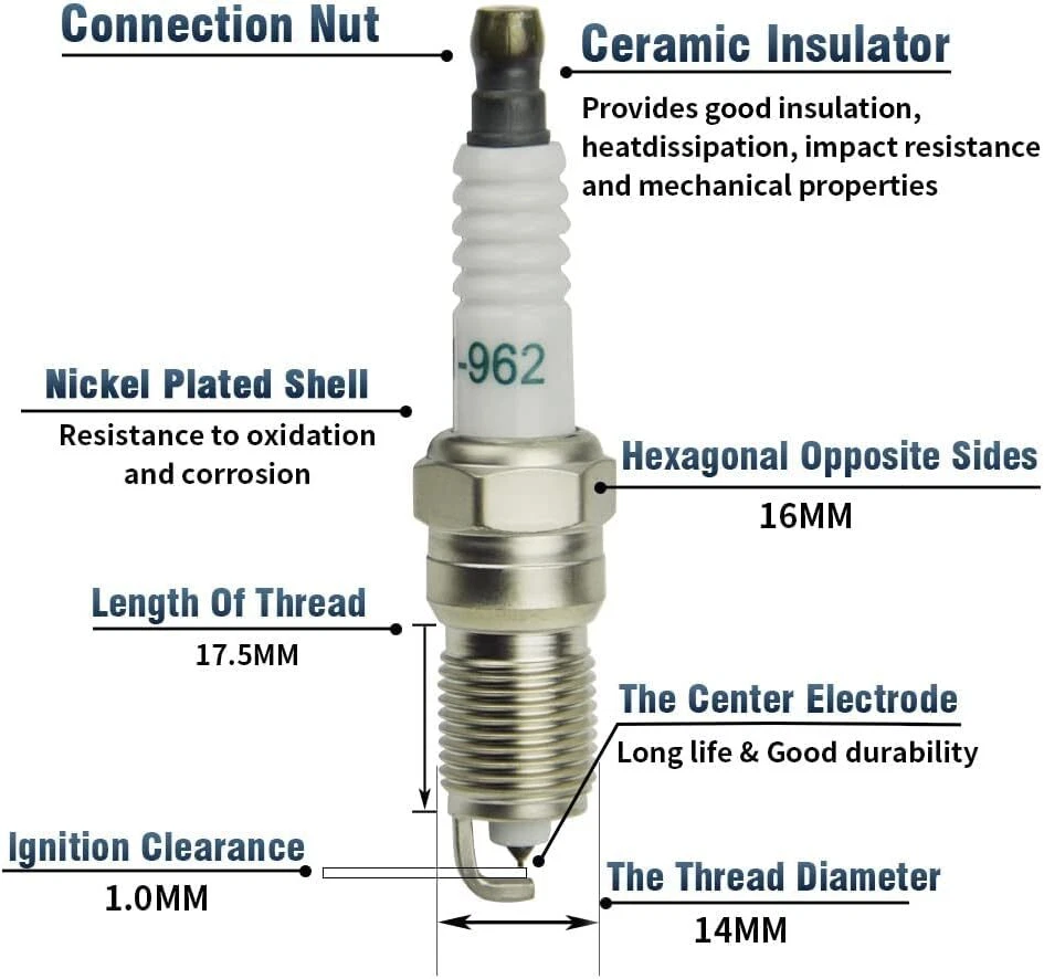 Bujías de platino 8 piezas 41-962 19299585 para GMC Sierra Chevy Silverado Buick Foto 2 de 4