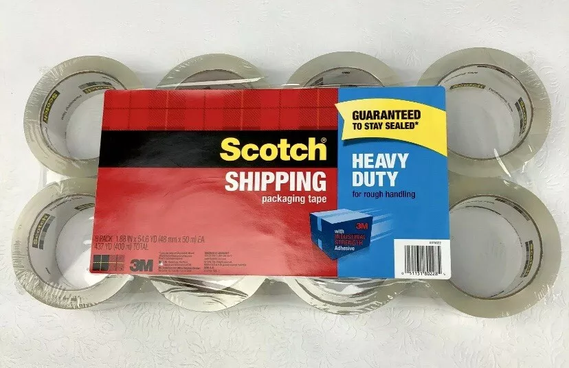  Scotch Heavy Duty Shipping Packing Tape, Clear, Shipping and  Packaging Supplies, 1.88 in. x 54.6 yd., 6 Tape Rolls : Packing Tape :  Office Products