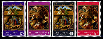 St.Christopher-Nevis-Anquilla 184-87 **, Weihnachten 1968-Gemälde,postfrisch