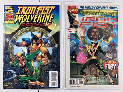 (2 Books!) Iron Fist: Wolverine #1 (Nov. 2000) & Uncanny Origins 14 (1996)