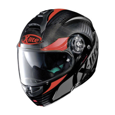 X-Lite X-1004 Nordhelle Carbon Black/Red (10) Modular/Flip up Motorcycle  Helmet