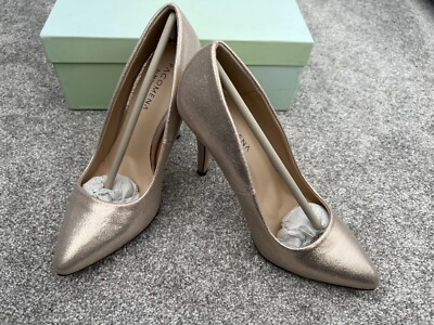 Menbur Piedra Stone Gold Court Shoes Stiletto High Heels