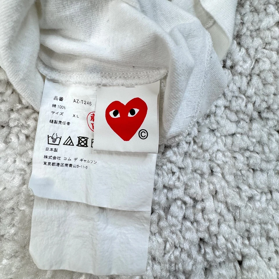 Comme des Garcons PLAY 双迷彩心形 T 恤女式 XL — 第 4/4 张图片