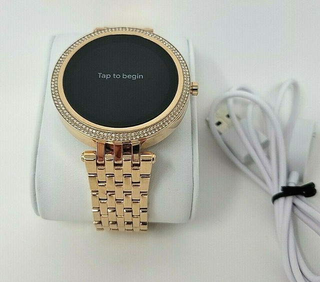 Michael Kors Gen 5E Darci 43mm Case with Link Bracelet Smart Watch - Rose  Gold-Tone Stainless Steel (MKT5128) for sale online | eBay