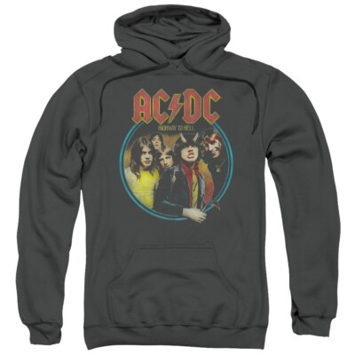 AC/DC Highway to Hell Group Photo Charcoal Pullover Hoodie