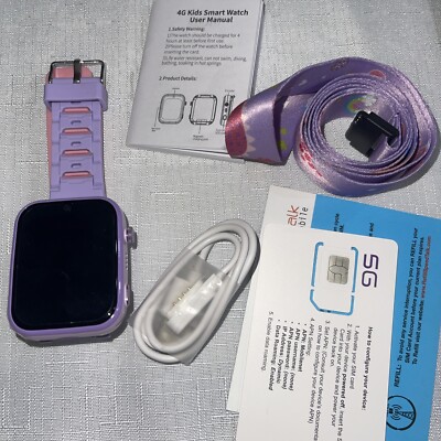 PKYUK 4G GPS Kids Smartwatch, 16GB ROM Children's Mini Cell Phone with Calling,