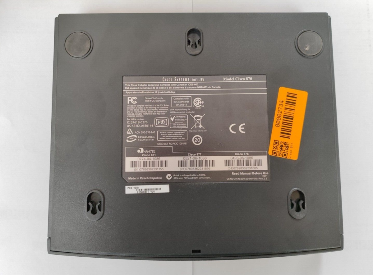 Routeur Cisco C871 – Ethernet – Occasion – Matériel Réseau Professionnel