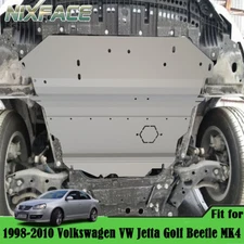 NIXFACE Aluminum Skid Plate Belly Pan For 99-10 VW Volkswagen Golf Jetta MK4