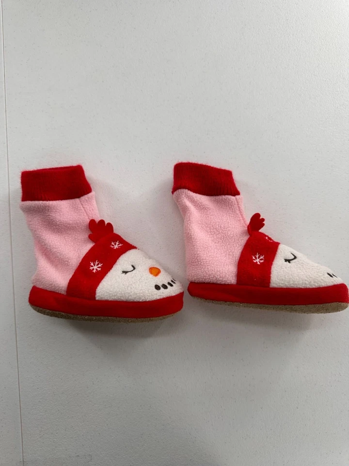 Zapatillas de lana muñeco de nieve Jumping Beans para niños pequeños botines 12-24 M suela antideslizante a Foto 4 de 4