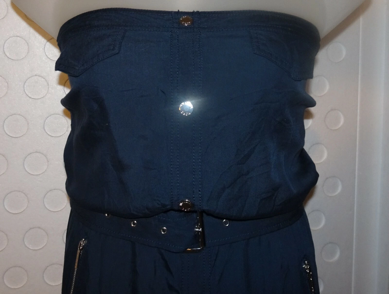 MICHAEL Michael Kors abito midi senza spalline blu navy 14