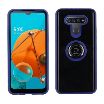 For LG K51 - Multi-Function Transparent Clear Cover Case w/Ring Holder Sheet
