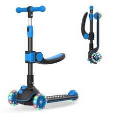 Gotrax KS3 Pro Kids Kick Scooter w/ Removable Seat, Light-Up Wheels, 2-8 Yrs