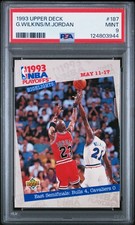 1993 UD #187 GERALD WILKINS/MICHAEL JORDAN PSA 9
