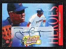 2005 Upper Deck Baseball Heroes Red Signatures 18/49 Tony Gwynn #85 Auto HOF b4d