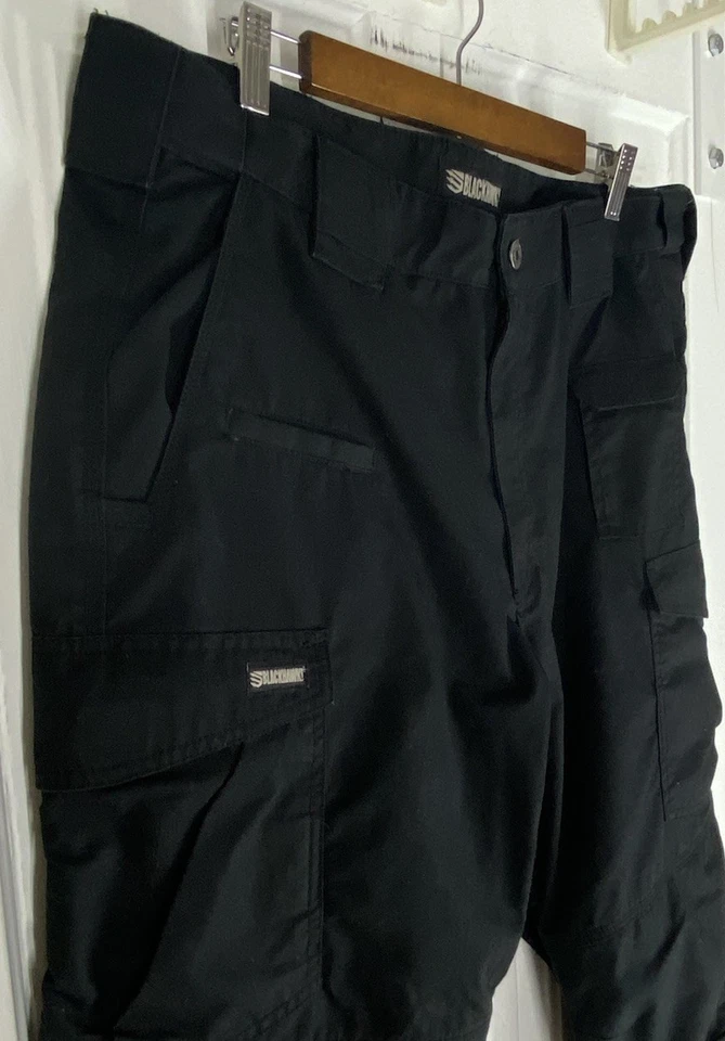 Blackhawk! (38x32 Mens Size) Pursuit Pant, Black Canvas Tactical Cargo Pants - Image 2 of 4