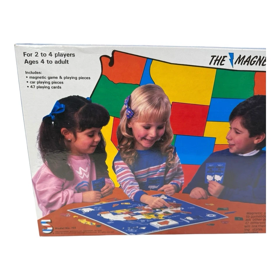 The Magnetic State to State Vintage Learning Game 1988 New Sealed Unopened USA - Image 2 of 4