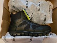 Reebok 6" Tactical Plain Toe Boot Black w/Side Zipper Sublite Women's Size 11.5W