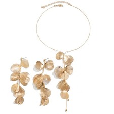 Retro Ginkgo Leaf Tassel Necklace with Copper Material for Fashion Lovers