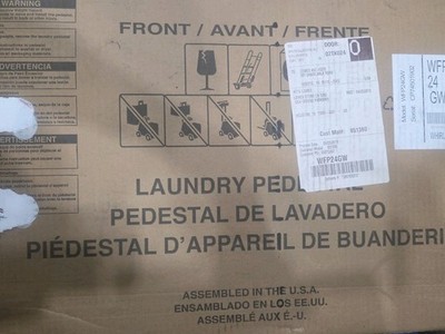 WFP24GW White Pedestal for Whirlpool Front Load Washer and Dryer