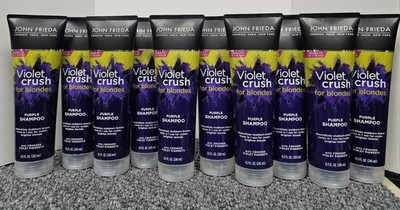 10 X John Frieda Violet Crush for Blondes Purple Shampoo, 8.3 FL Oz/each - TEN