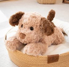 Brown Puppy Teddy Dog 14" Pillow Stuffed Animal Plush Toy Doll Kids Gifts