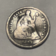 Seated Liberty Half Dime 1862 (Philadelphia) Arrows Variety Silver .900 KM#75