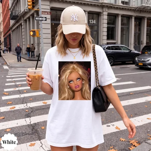 Gift for Her Doll Meme Graphic Sarcastic Weird Reaction T-shirt SS007 FREE SHIP - product listing photo