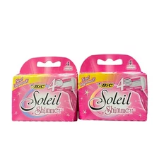 BIC Soleil Shimmer Womens 4 Blade 8 Count Cartridges Refills Moisture Strip