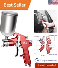 Professional HVLP Spray Gun - 400CC Cup, 1.5mm Nozzle for Air-Powered Painting