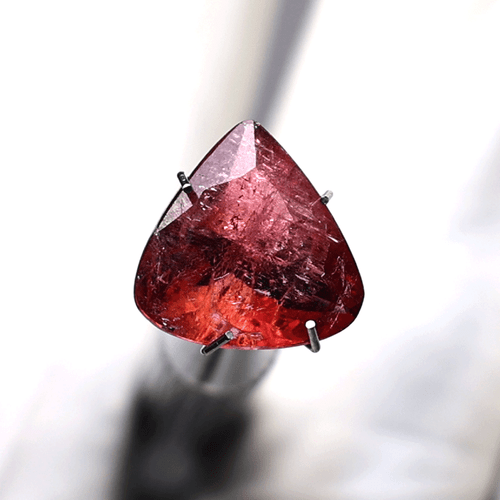 Tormalina rubellite naturale 3,59 CT 11,6 MM pera taglio sfaccettato pietra preziosa non trattata - Foto 10 di 13