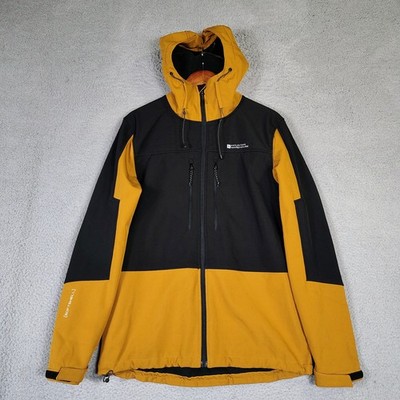 Mountain Warehouse Samurai Softshell Jacket Men's Medium Black Yellow Colorblock