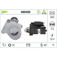 Anlasser Starter 12 V 1,4 Kw 12 ZäHne Valeo FüR U.A. Ford Fiesta
