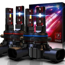 9005 9006 Light Bulbs, HB3 HB4 Fog Bulbs Combo 6500K Xenon White Extremely Br...