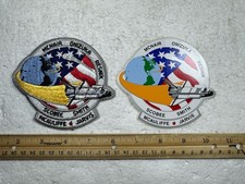 Lot Of 2 - Vintage NASA Space Shuttle Challenger STS - 51J Crew Patch & Sticker