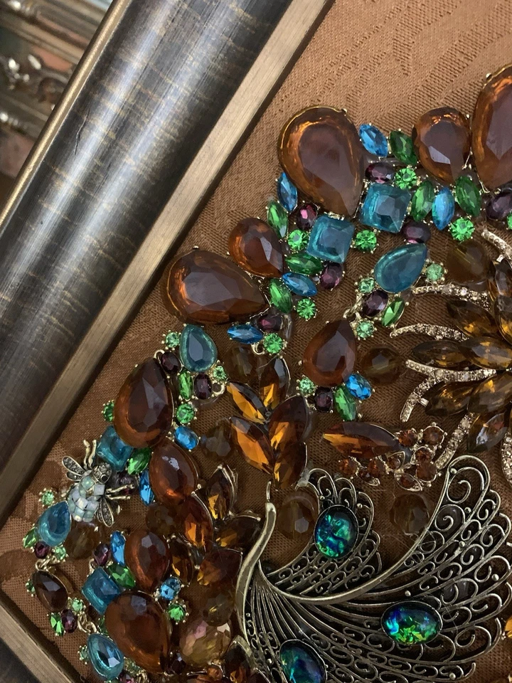 Joyería vintage arte collage floral enmarcado Foto 3 de 4