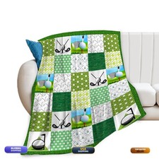 Wosabee Golf Blanket Cozy Soft Golfing Throw Blanket Golf Gifts Men Golfers