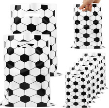 30 PCS Soccer Party Gift Bags Plastic Candy Treat Snack Favor Bag Football Theme