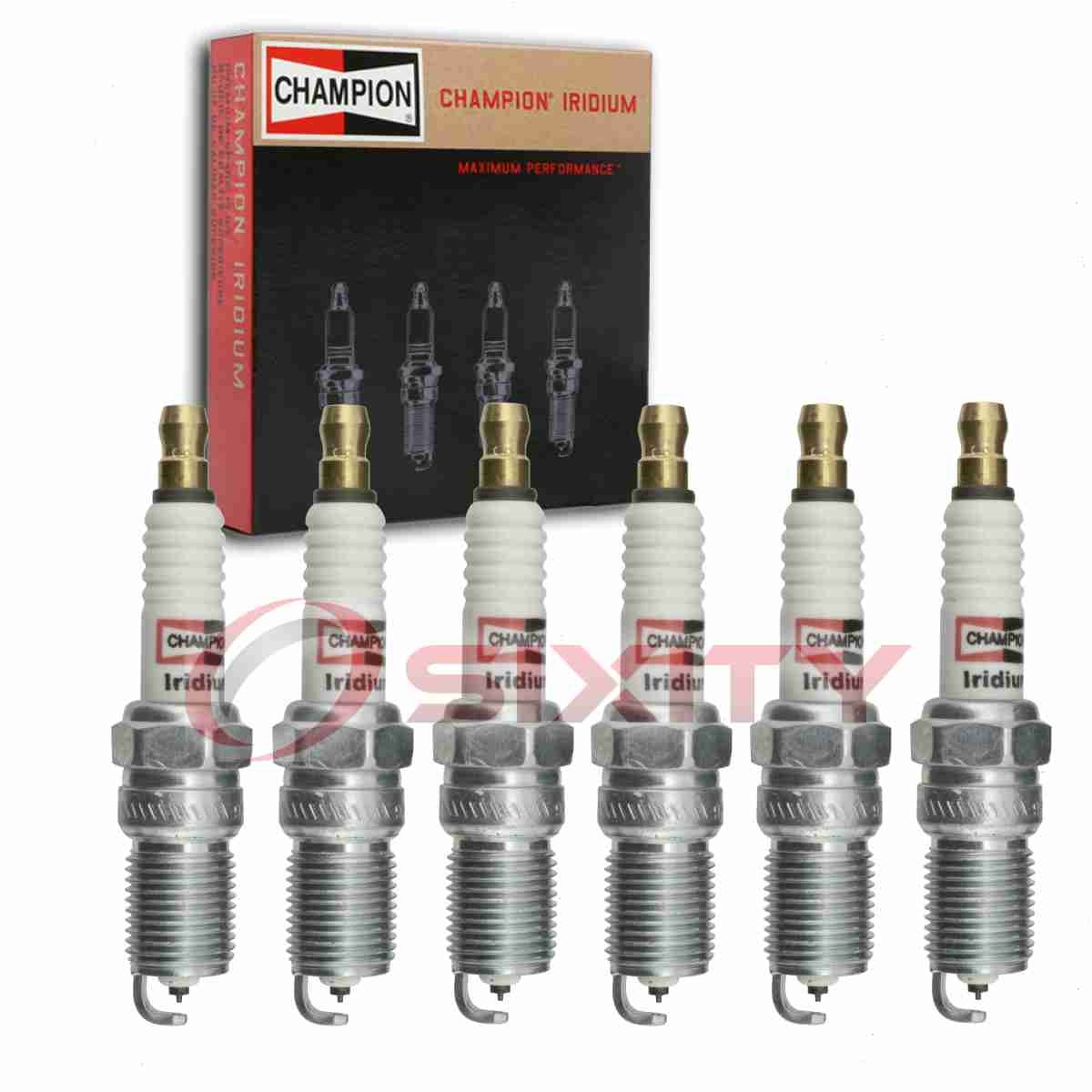 6 pc Champion Iridium Spark Plugs for 1996-2005 Ford Taurus 3.0L V6 Ignition sx