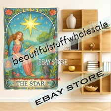 The Star Tarot Healing Decor Fabric Tapestry renewal symbolism 39X59 in