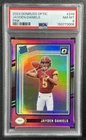 JAYDEN DANIELS PSA 8 2024 PANINI DONRUSS OPTIC #248 PINK PRIZM RATED ROOKIE 3006